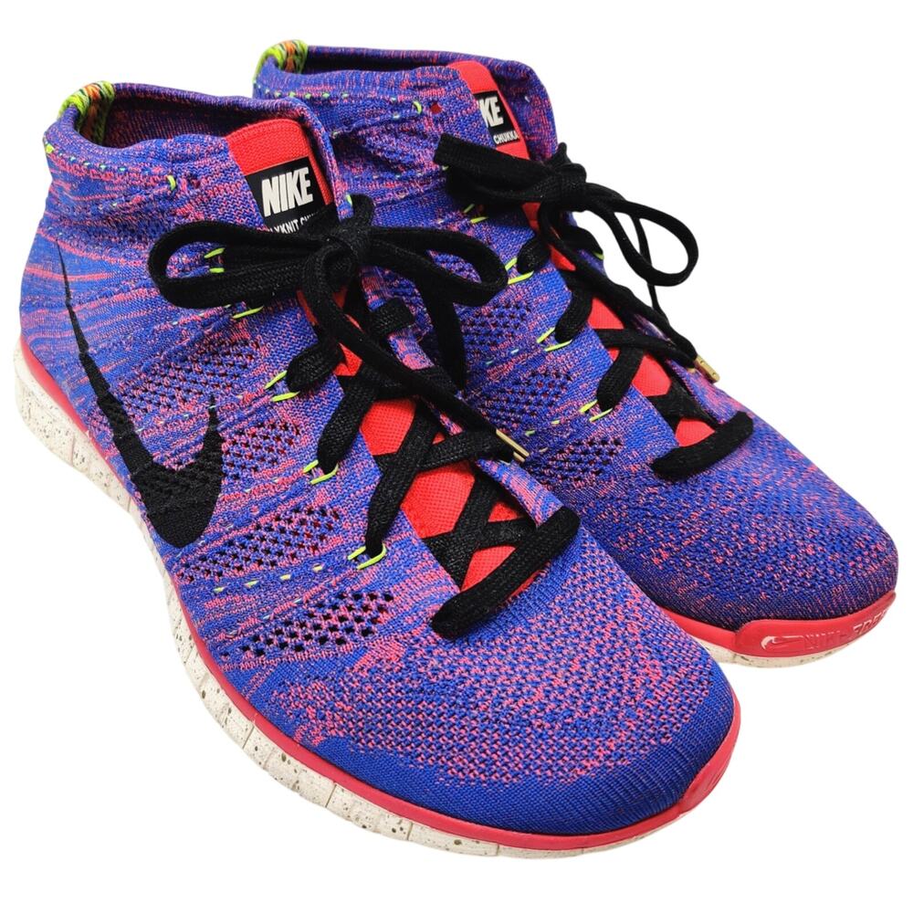 Nike Free Flyknit Chukka Sneakers Mens US 10 Multicolor 640652 400 Rare *Read